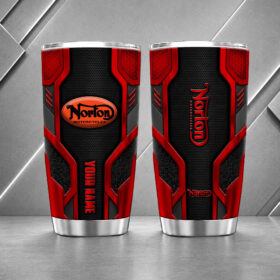 Norton 20oz Tumbler | 3D Carbon Armour Biker Travel Mug