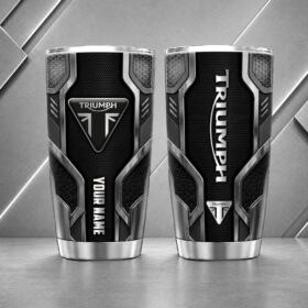 Triumph Motorcycles 20oz Tumbler | 3D Carbon Armour Biker Travel Mug