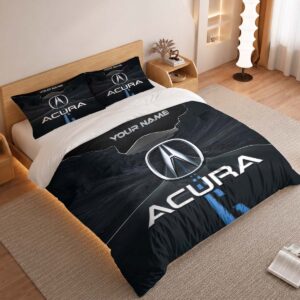 Alternative view of Acura Duvet Cover - Custom Name Car Bedding Set