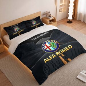 Alternative view of Alfa Romeo Duvet Cover - Custom Name Car Bedding Set