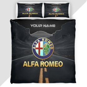 Alfa Romeo Duvet Cover – Custom Name Car Bedding Set