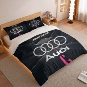 Alternative view of Audi Duvet Cover - Custom Name Car Bedding Set