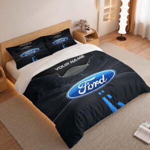 Alternative view of Ford Duvet Cover - Custom Name Car Bedding Set