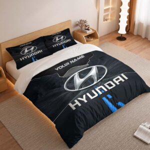 Alternative view of Hyundai Duvet Cover - Custom Name Car Bedding Set