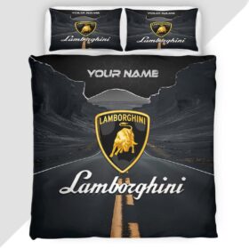 Lamborghini Duvet Cover – Custom Name Car Bedding Set