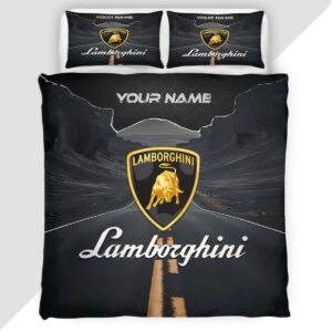 Lamborghini Duvet Cover - Custom Name Car Bedding Set