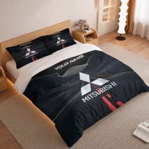 Alternative view of Mitsubishi Duvet Cover - Custom Name Car Bedding Set