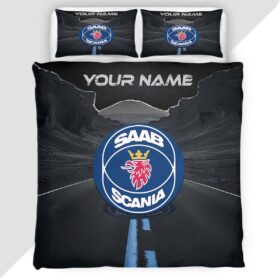 Saab Automobile Duvet Cover – Custom Name Car Bedding Set
