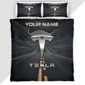 Tesla Duvet Cover – Custom Name Car Bedding Set